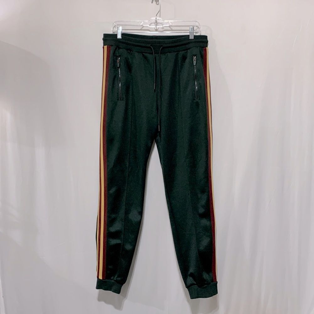 JARED LANG After Hours Side Stripe Joggers Drawstring Sweatpants Pockets men L